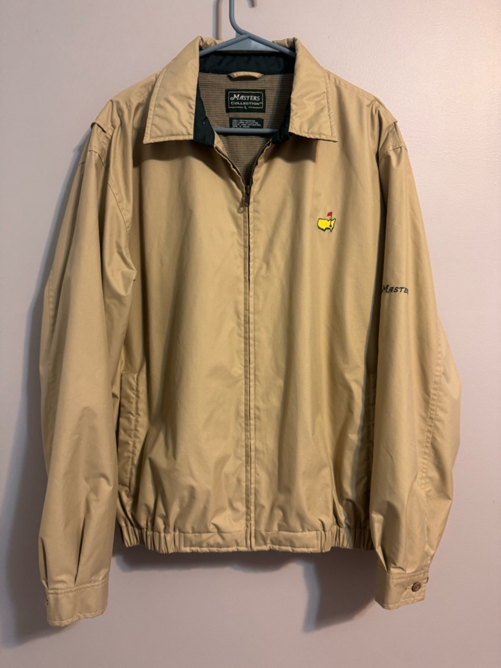 Masters Collection Augusta National tan windbreaker never worn Men’s Large